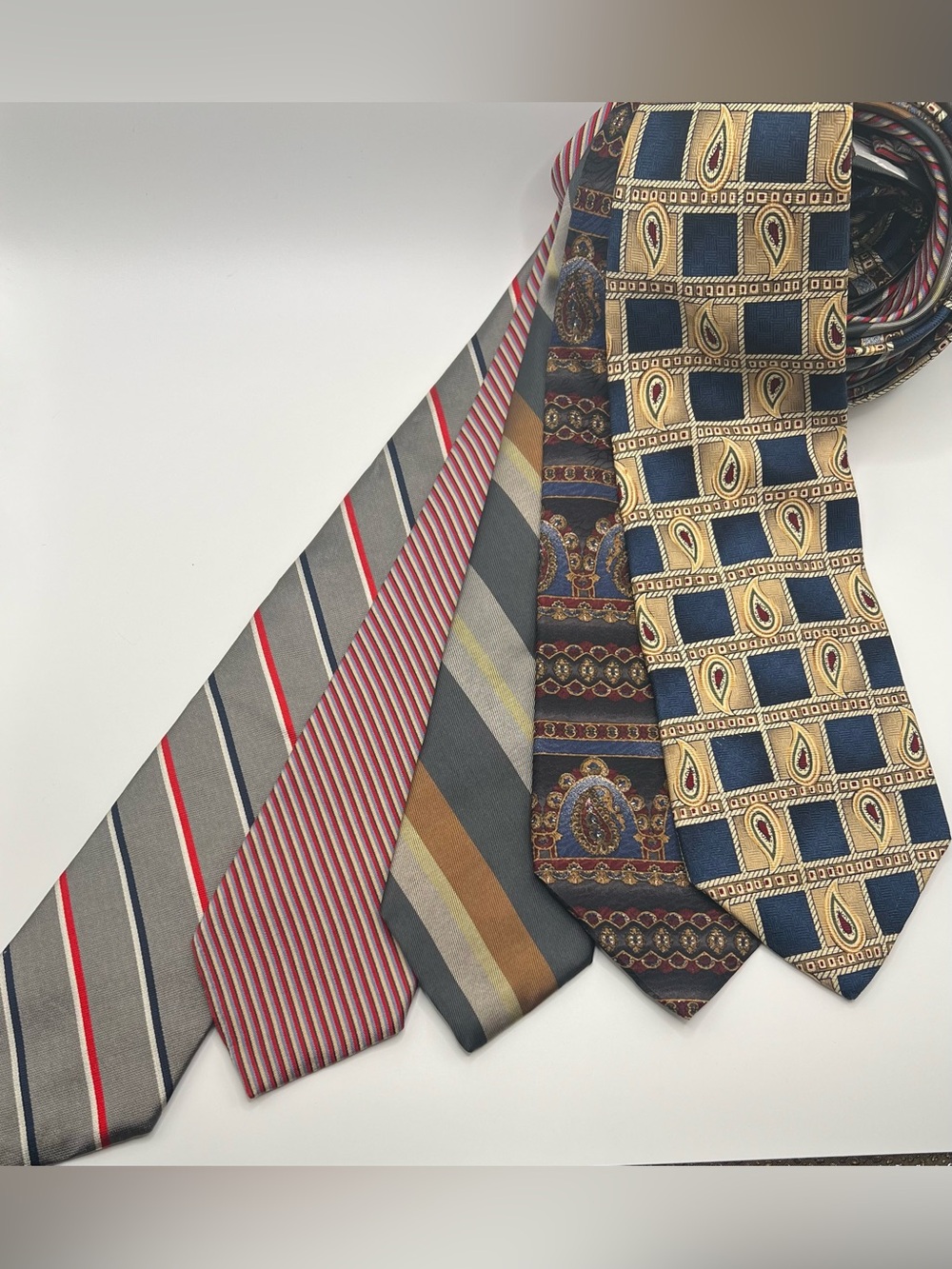 ✨012: Vintage Christian Dior Monsieur Silk Tie Bundle Lot 5